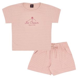 Conjunto Malha Trabalhada Rosa