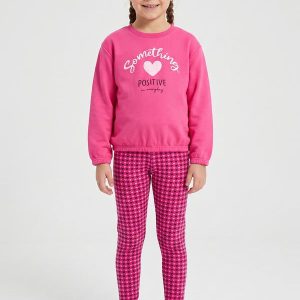 Conjunto Menina Blusão e Legging Rosa