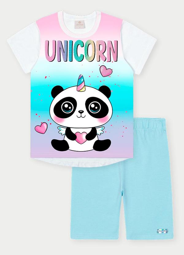 Conjunto Menina Pandinha Azul
