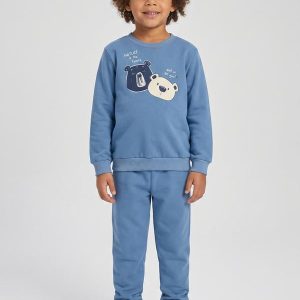 Conjunto Menino Blusão e Calça Azul