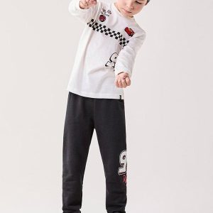 Conjunto Menino Manga Longa Racing Series Rosa