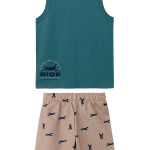 Conjunto Never Too Late To Ride Azul Petróleo