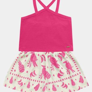 Conjunto Regata Cropped e Short Rosa
