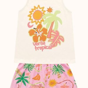 Conjunto Regata e Shorts Bege