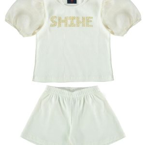 Conjunto Ribana Infantil Menina Branco