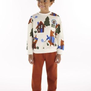 Conjunto com Blusão e Calça Marrom