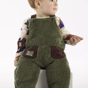 Conjunto com Body e Jardineira Verde