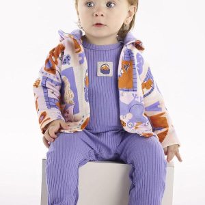 Conjunto com Macacão e Jaqueta Roxo