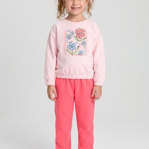 Conjunto para Menina para o Inverno Rosa