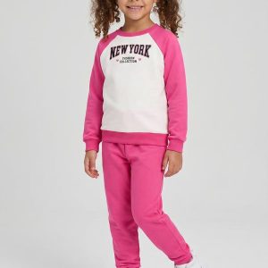 Conjunto para Menina para o Inverno Rosa