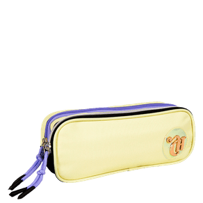 Estojo 2 Compartimentos Capricho Candy Popcorn - Amarelo