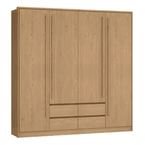 Guarda Roupa / Roupeiro Castro 3296A Astor Em MDP 221x220x47cm Angelin