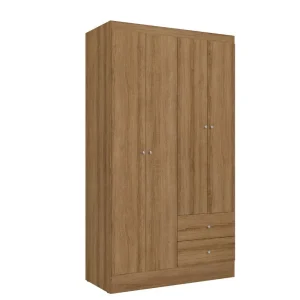 Guarda Roupa / Roupeiro THB 5672 Astro 4 Portas 2 Gavetas 182x102x47cm Almendra