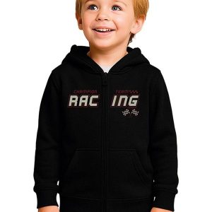 Jaqueta Racing em Moletom Preto