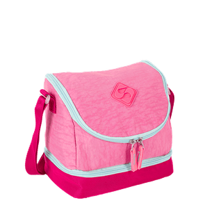 Lancheira 2 Compartimentos Sestini Lunch Crinkle 3 Double Rosa - Pink