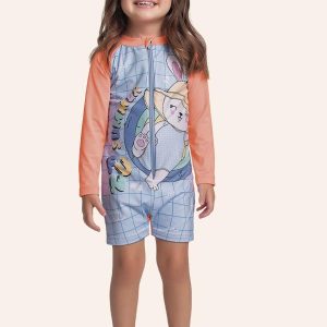 Macacão Moda Praia Laranja