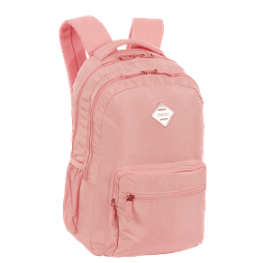 Mochila 2 Compartimentos Sestini College 3 - Metálico Rosa