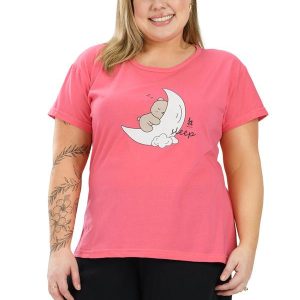 Pijama Curve de Algodão Sleep Rosê Rosa