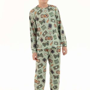 Pijama Longo de Inverno Infantil Masculino - Modo Descanso