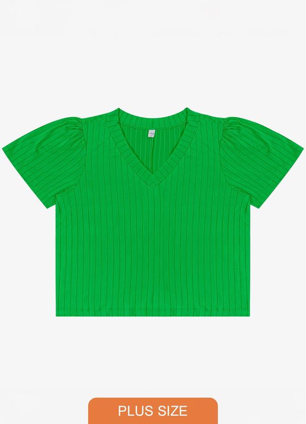 Blusa Canelada Plus Verde