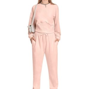 Conjunto Blusão e Calça Juvenil Rosa