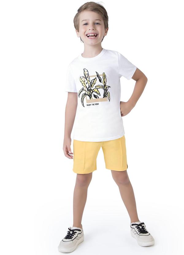 Conjunto Branco Enjoy The View em Moletom