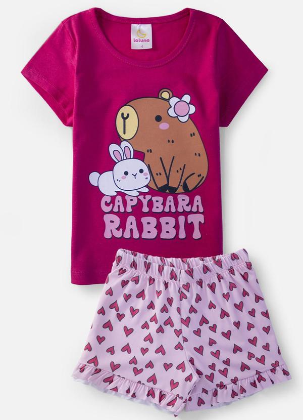 Conjunto Feminino Capybara Rabbit Pink