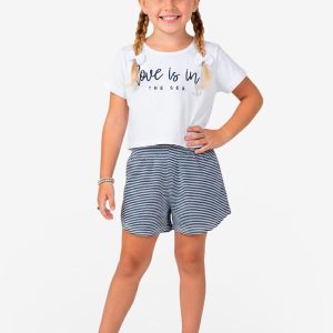 Conjunto Infantil Blusa e Shorts Branco