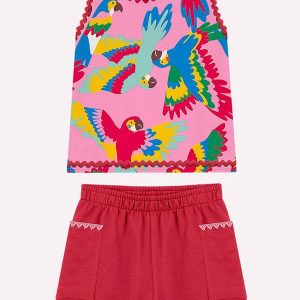 Conjunto Infantil Menina com Aviamentos Rosa