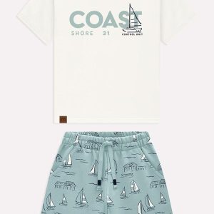 Conjunto Infantil Menino Lettering Branco