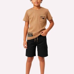 Conjunto Infantil Menino Lettering Marrom