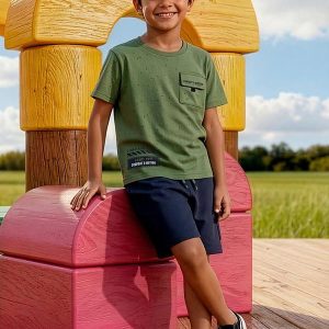 Conjunto Infantil Menino Lettering Verde