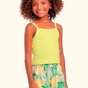 Conjunto Regata e Shorts Amarelo