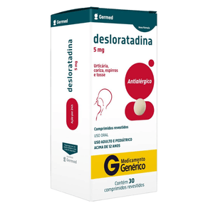Desloratadina 5mg Germed 30 Comprimidos Revestidos