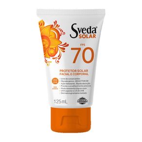 Protetor Solar Sveda FPS70 Facial e Corporal 125ml