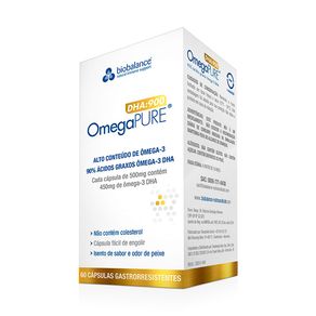 Suplemento Alimentar OmegaPure DHA 60 Cápsulas Gastrorresistentes