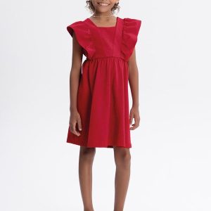 Vestido Curto com Strass Vermelho