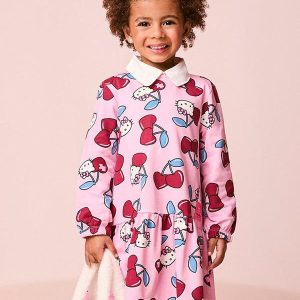 Vestido Infantil Menina Rosa da Hello Kitty