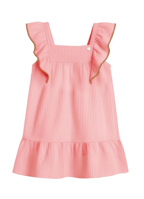Vestido Infantil Menina em Moletinho Rosa