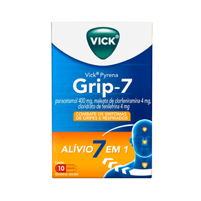 Vick Pyrena Grip 7 com 10 Cápsulas