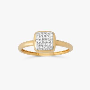 Anel Deslumbre em Ouro Amarelo 18k com Diamantes