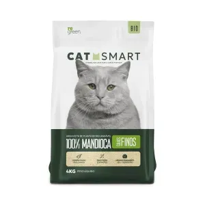 Areia Higiênica Cat Smart Bio Mandioca para Gatos Grãos Finos - 4 kg