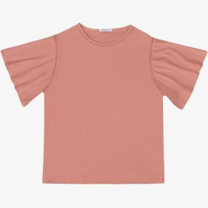 Blusa Feminina Plus Manga Ampla Rosa