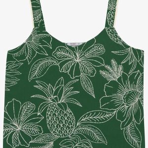 Blusa Feminina Plus de Alça Decote V Verde