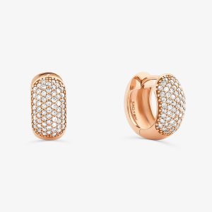 Brinco Argola Allure em Ouro Rosé 18k com 63 Pontos de Diamantes