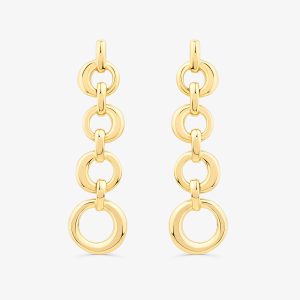 Brinco Círculos Maxi em Prata 925 com Banho de Ouro Amarelo 18k