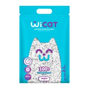 Granulado Higiênico de Tofu Biodegradável Wicat para Gatos Neutro - 2.1 kg