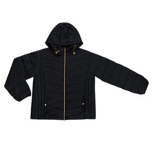 Jaqueta com Capuz Plus Size Preto