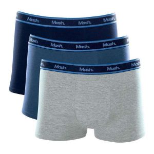 Kit com 3 Cuecas Boxer Mash Azul