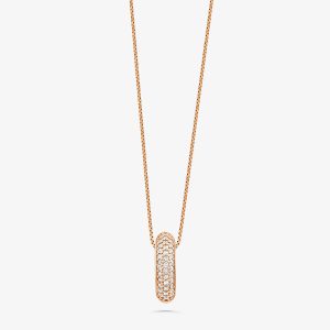 Pingente Allure em Ouro Rosé 18k com 18 Pontos de Diamantes